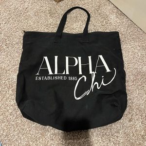 alpha chi omega tote bag